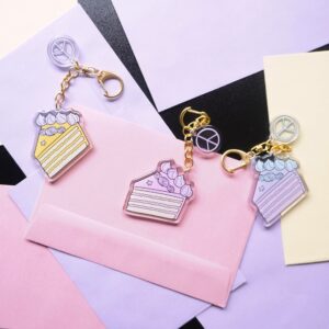 Peace of Cake Keychain