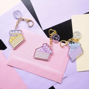 Peace of Cake Keychain