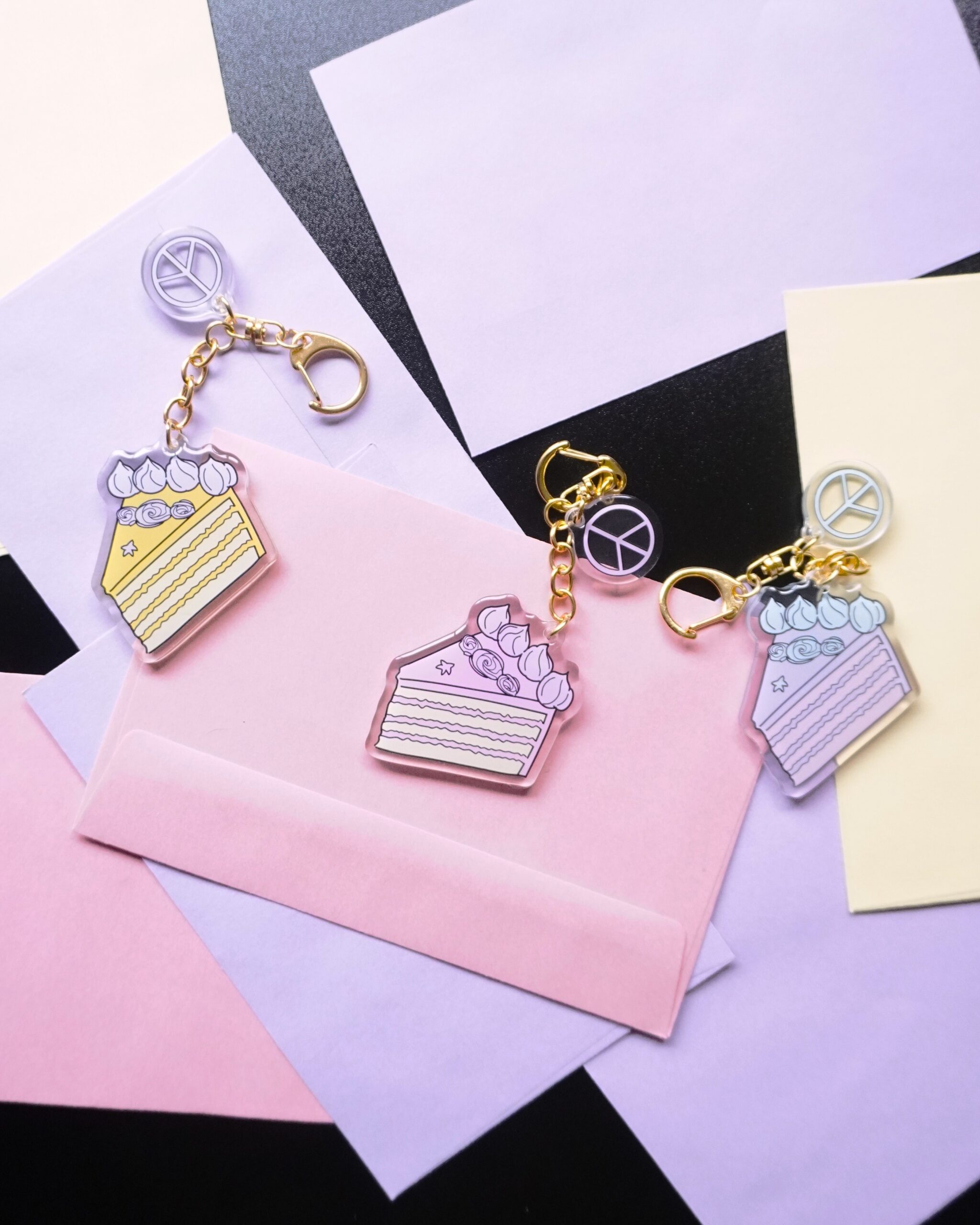 Peace of Cake Keychain