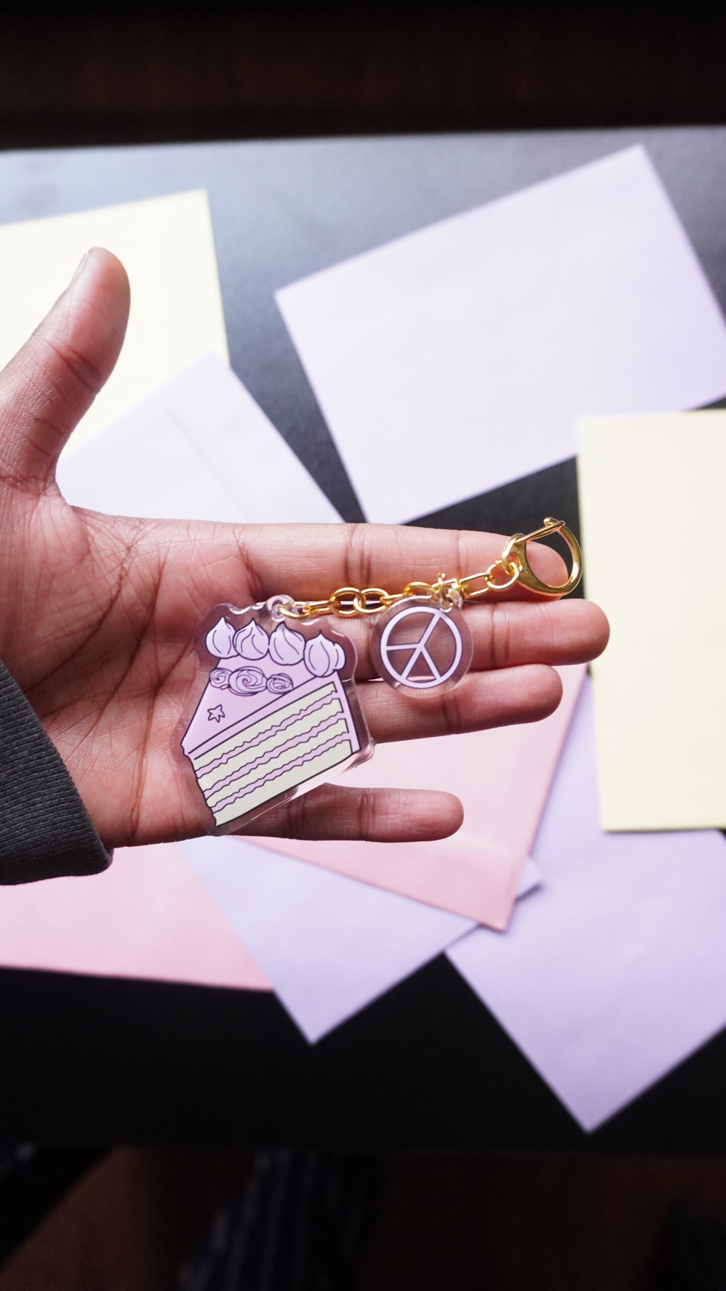 Peace of Cake Keychain - Image 2